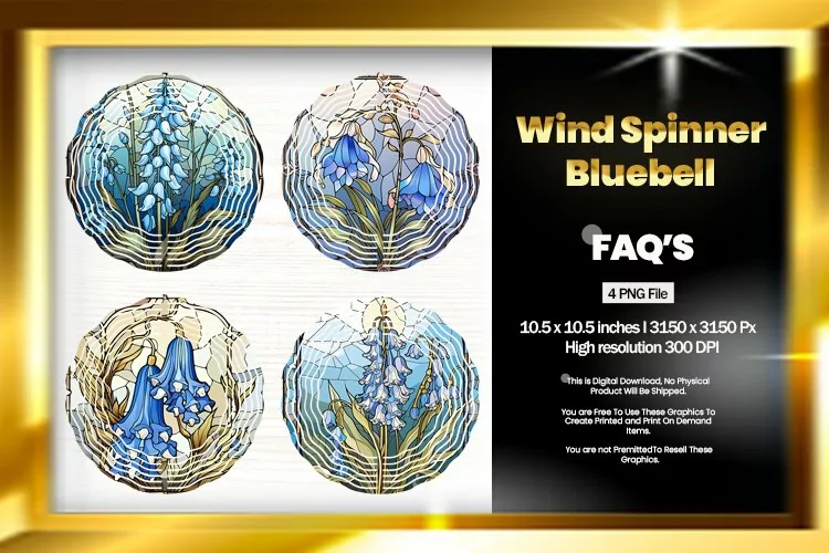 Bluebell Wind Spinner Sublimation - 04 Variations