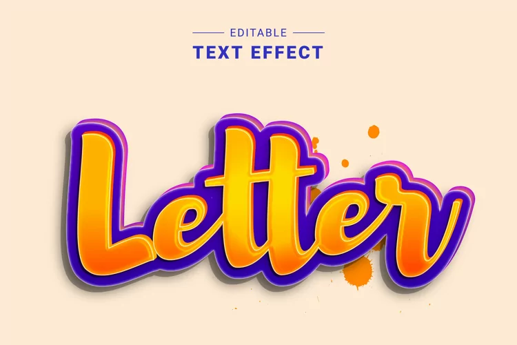Editable Text Effect for Illustrator. Vector Graphic styles