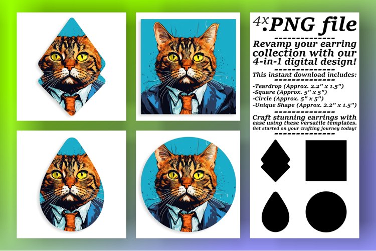 Whisker Wonderland: Cat-Themed Sublimation Art example image 1