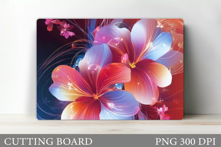 Flowers Cutting Board. Floral Cutting Board Design