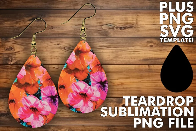 Sublimation Flower Earrings