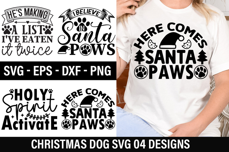 Christmas Dog SVG Design - He s making a list i ve eaten it