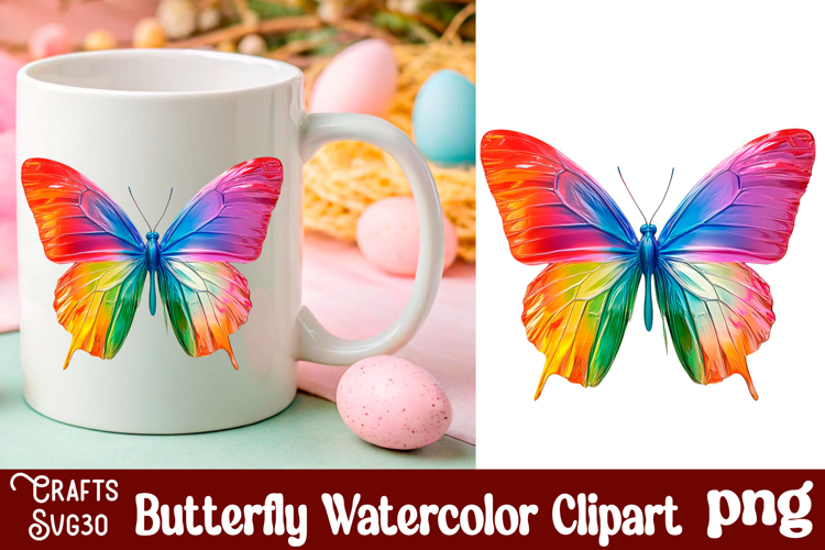 Watercolor Butterfly Clipart Image 15