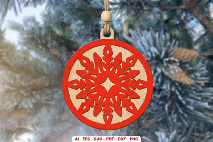 Christmas Ornament Laser Cut SVG