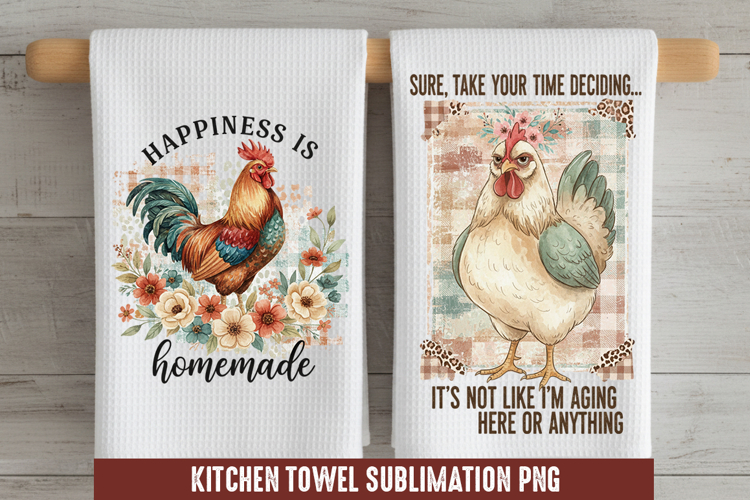 Happiness is - Kitchen Towel Sublimation, Kitchen Towel