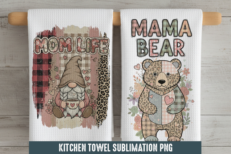 Mama bear - Kitchen Towel Sublimation, Kitchen Towel