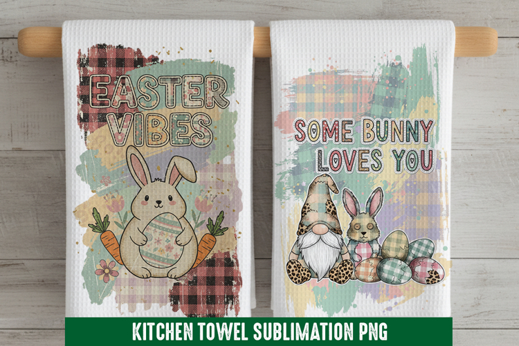 Easter vibes - Kitchen Towel Sublimation, Kitchen Towel