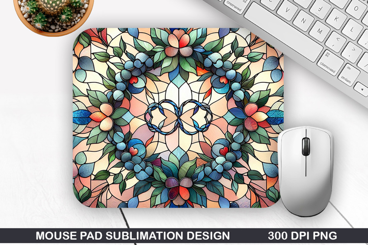Flower Mouse Pad Sublimation, Spring Flower Mouse Pad PNG