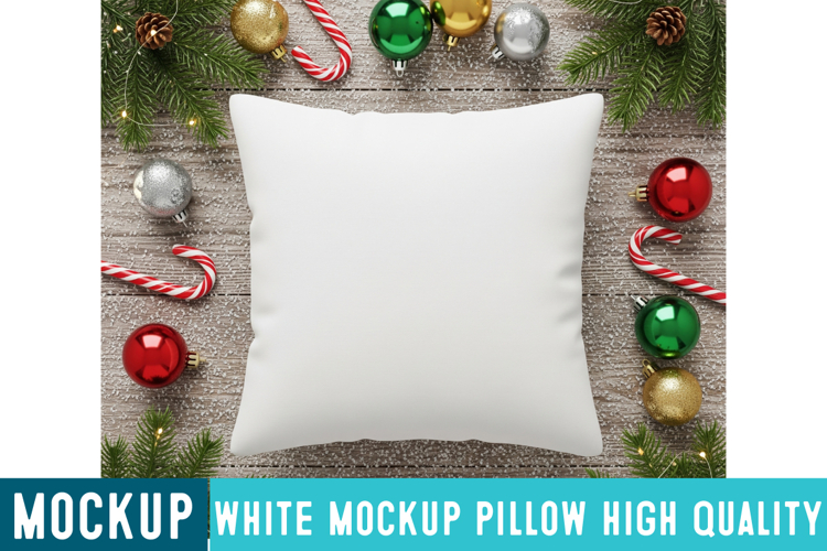 White Pillow Mockup,Mockup,Christmas Pillow Mockup,Christmas