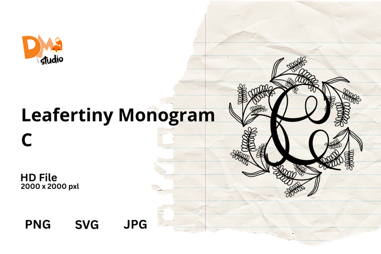 Floral Monogram Letter Svg Image 12