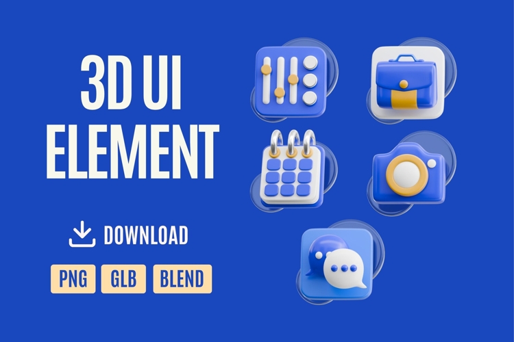 3D App UI Essentials Pack 01