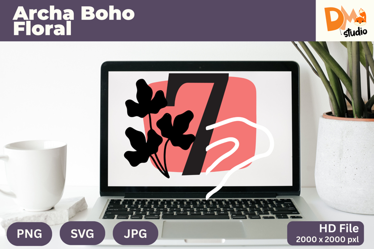 Boho Floral Svg Image 13