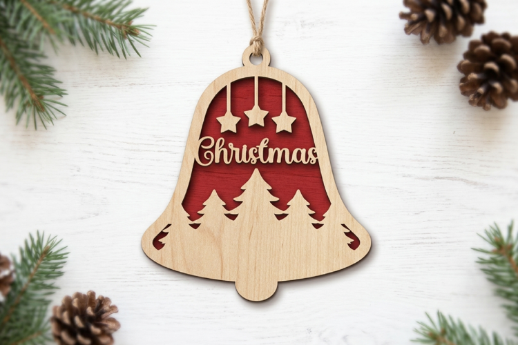 Christmas Ornament SVG - Laser Cut Layered Bauble Star