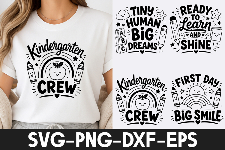 Kindergarten Quotes T Shirt Design SVG PNG