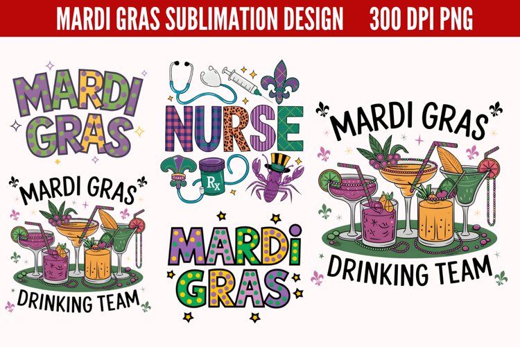 Mardi Gras Sublimation PNG