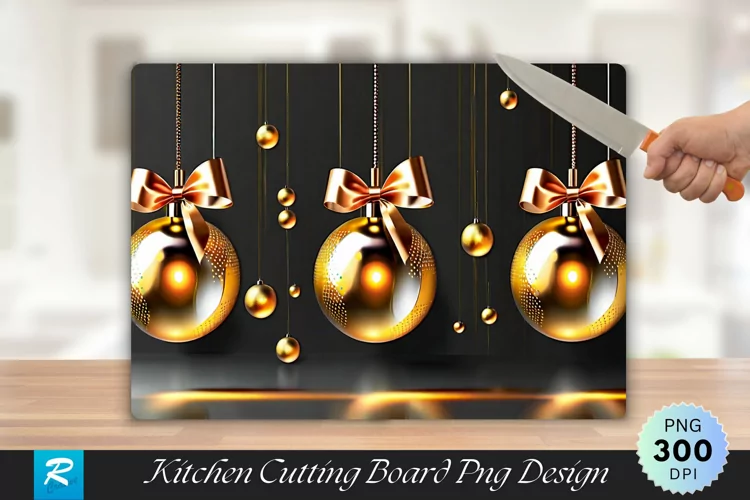 Hanging Balls Cutting Board Sublimation Design