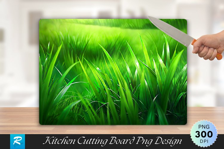 Green Grass Cutting Board Sublimation Design