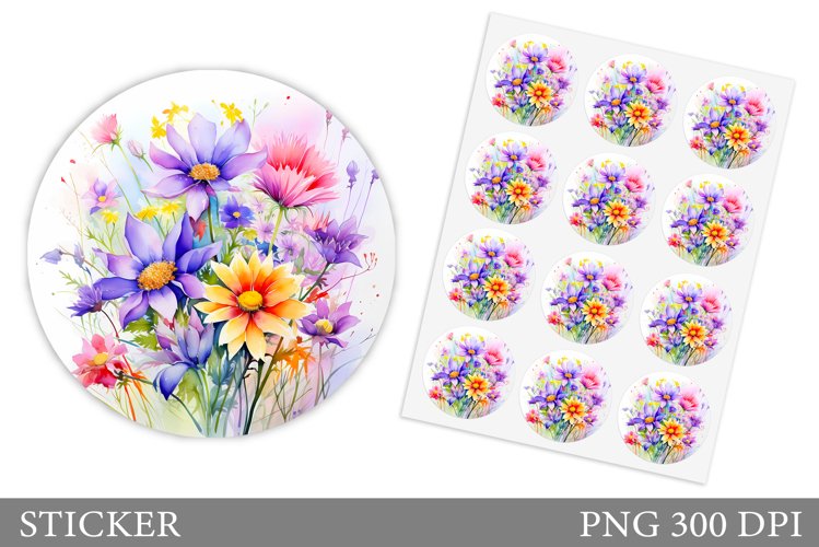 Watercolor Flowers Image 13