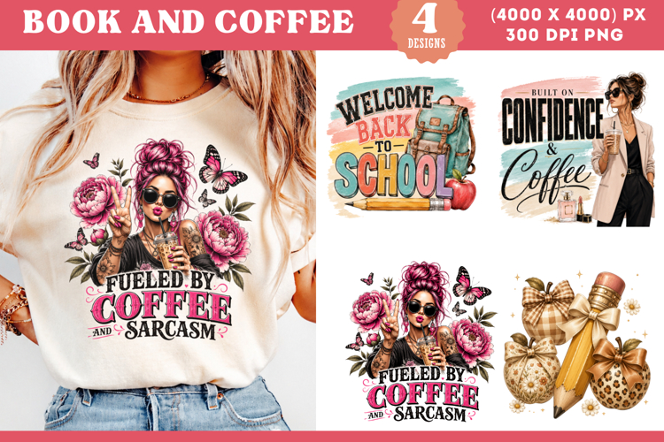Teacher Coffee Back to School Sublimation PNG