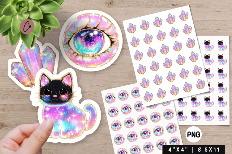 Iridescent Halloween Stickers | Halloween PNG
