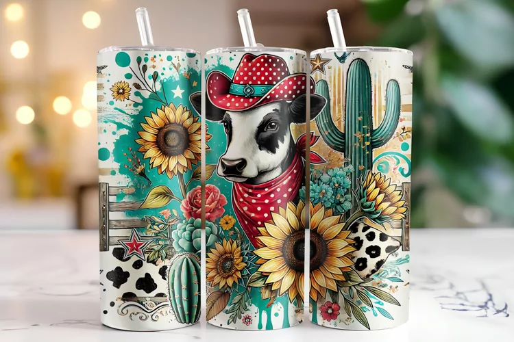 Cow Tumbler Wrap | Sublimation | Tumblers