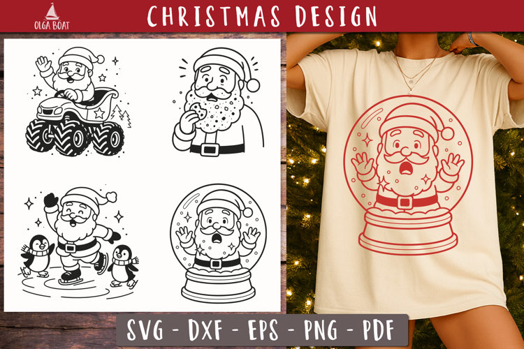 Black Santa Svg Image 12