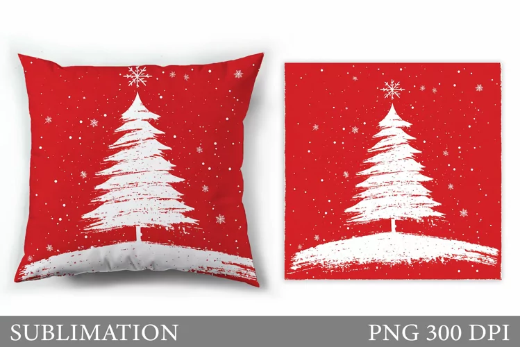 Christmas Tree Pillow Design. Christmas Tree Sublimation