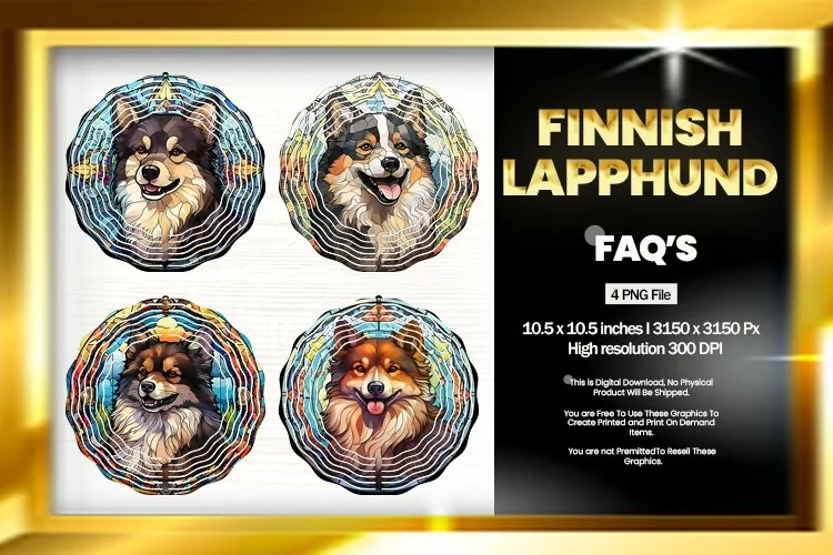 Finnish Lapphund Wind Spinner Sublimation - 04 Variation