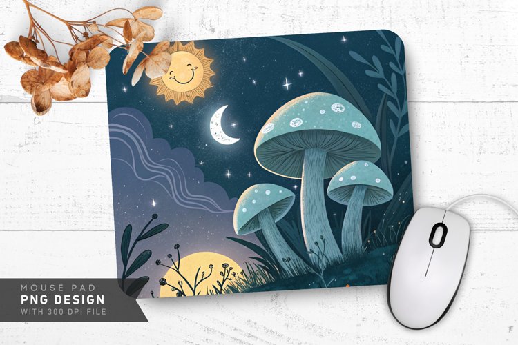 Radiant Celestial Goddess Mouse Pad PNG Design