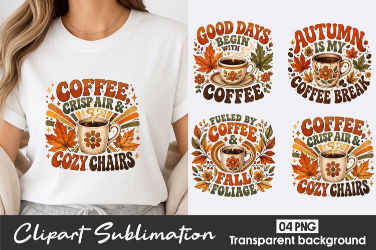 Coffee Cozy Chairs Clipart Sublimation PNG example image 1