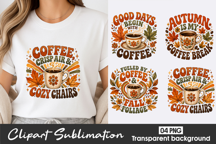Coffee Cozy Chairs Clipart Sublimation PNG