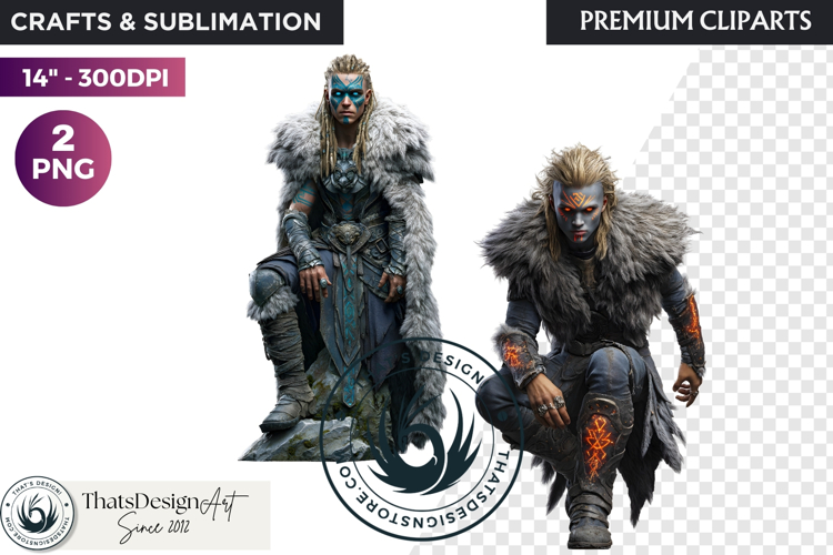 Viking Mythology Giants Clipart, Norse Jotuns gods