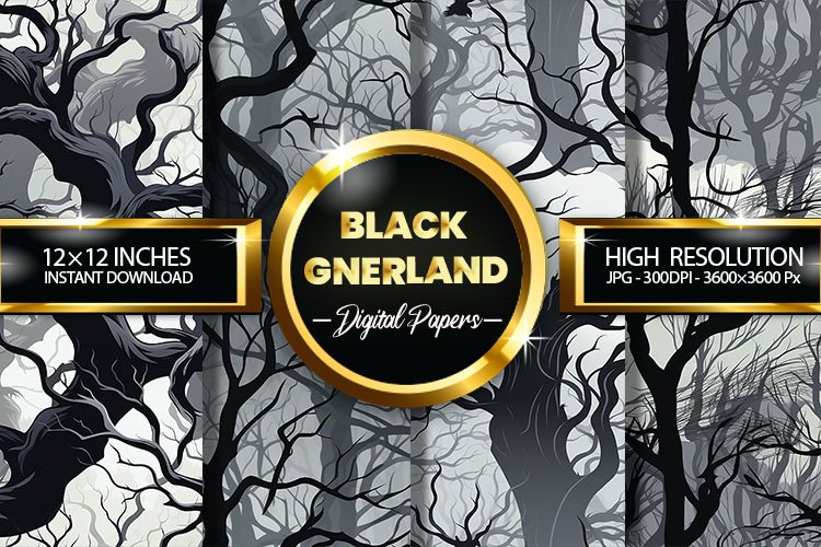 Black Gnerland Digital Papers - 04 Variations