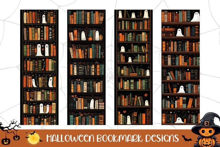 Halloween Ghost Bookmarks, Magic Books Bookmarks
