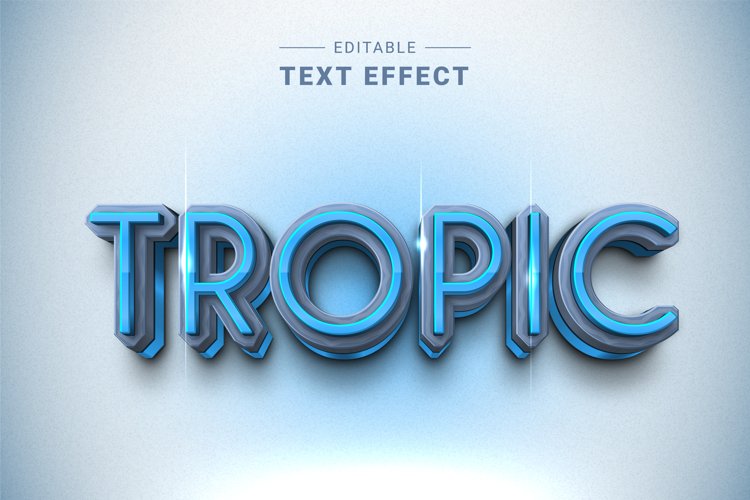 Editable Text Effect for Illustrator. Vector Graphic styles example image 1