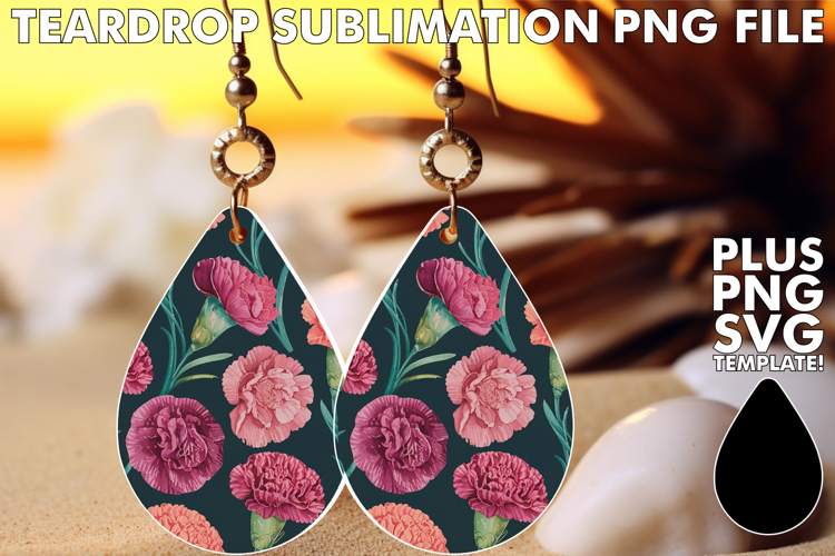 VIBRANT Teardrop Earrings Ideas, Flower Pattern