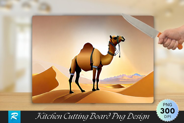 Camel Background Cutting Board sublimation Design