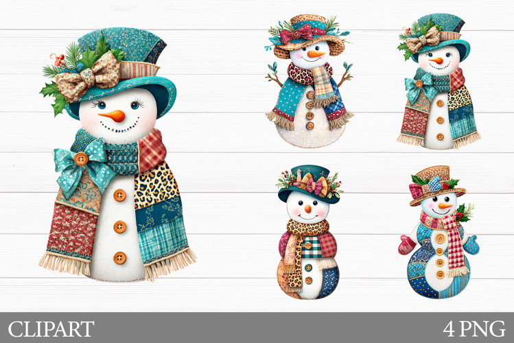 Cute Snowman Clipart. Cute Snowman Sublimation