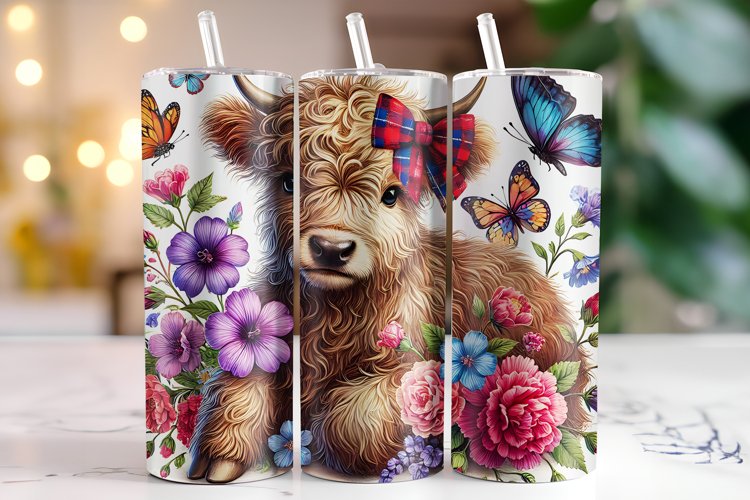 Highland Cow Tumbler Wrap | Sublimation | Tumblers
