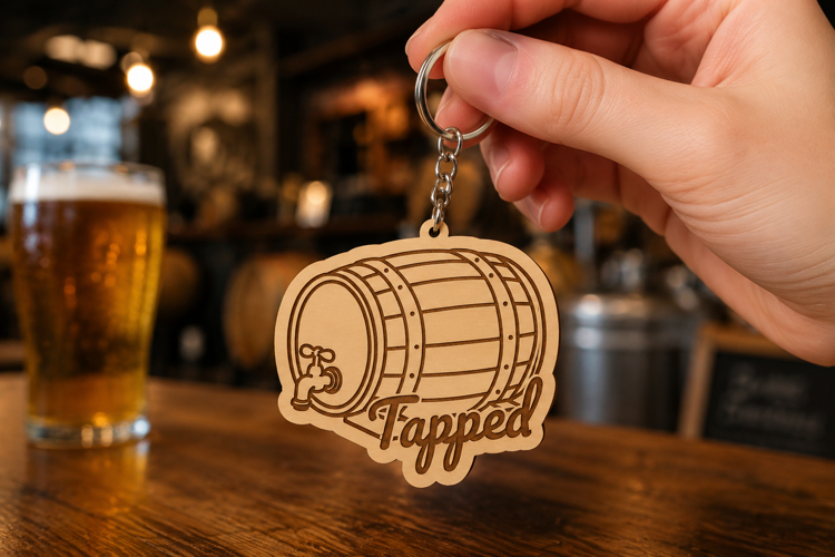 Oktoberfest Bavarian Beer Keychain SVG - Laser Cut File