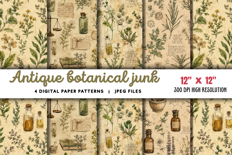 Antique Botanical Junk Journal JPG