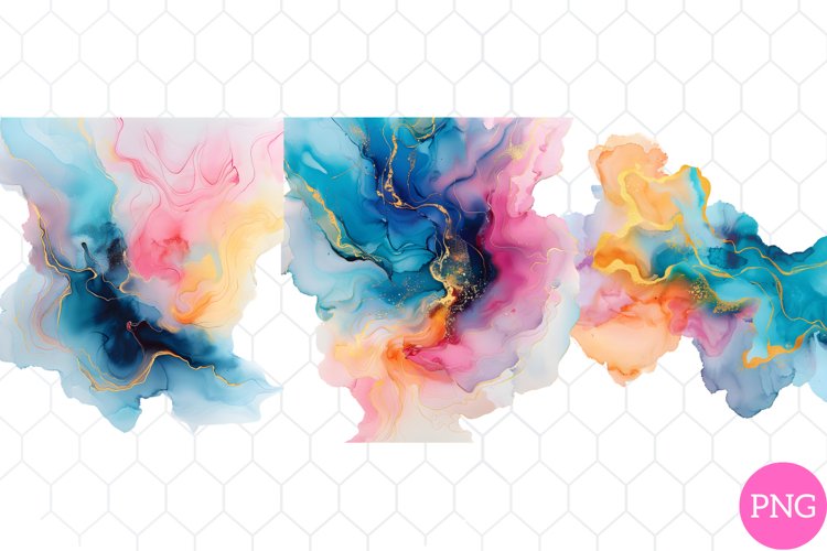 Vibrant Watercolor Splashes Clipart example image 1