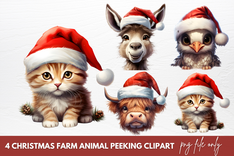 Christmas farm animal clipart Image 5