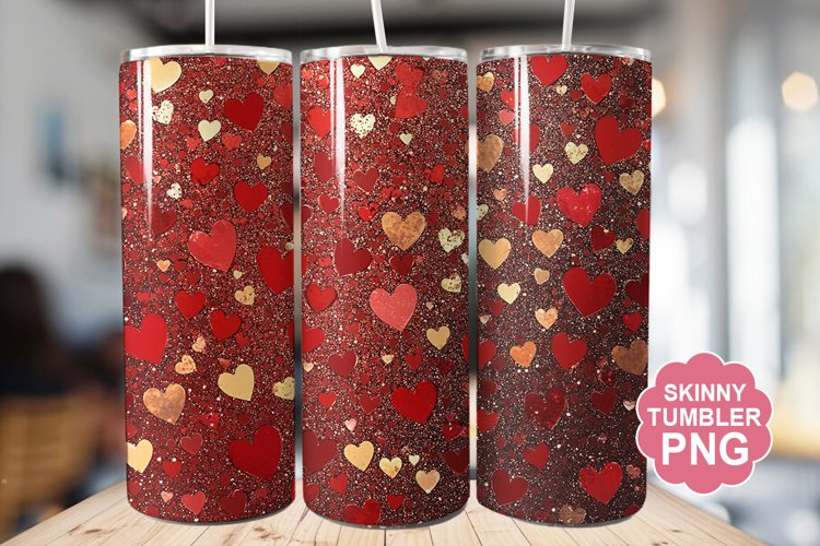 Valentine Glitter Tumbler | Valentine Tumbler Wrap