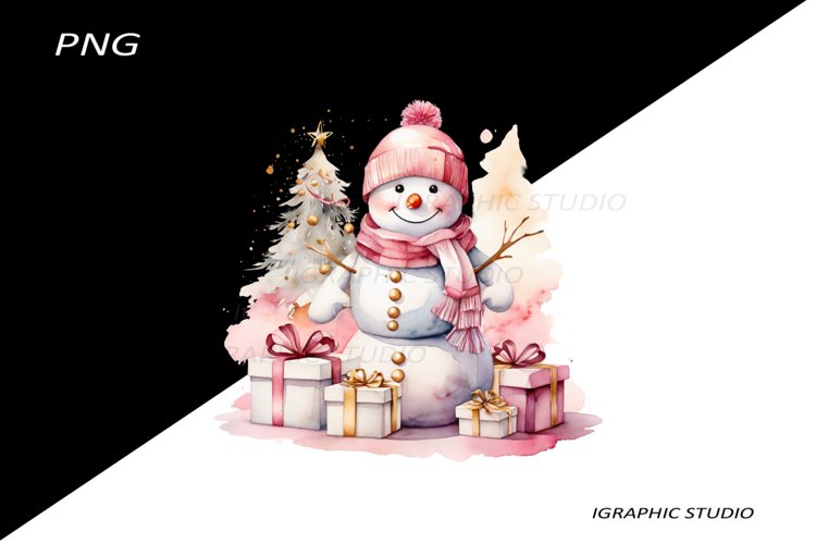 Christmas Snowman Clipart Image 7