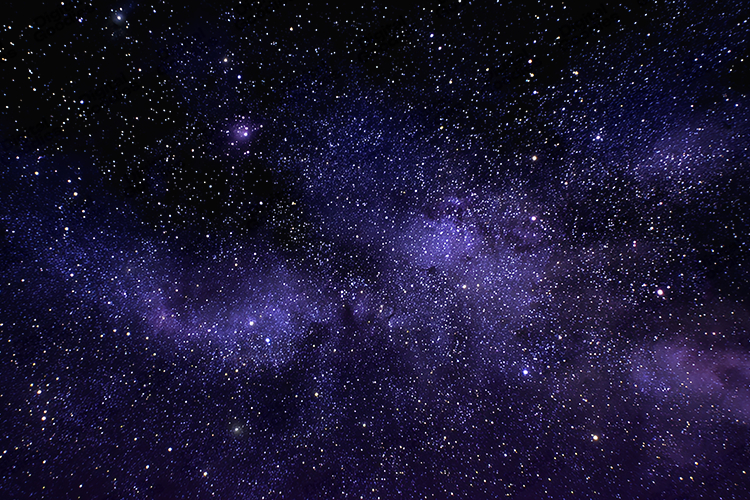 Purple Starry Night Sky Background Galaxy Space Texture Art