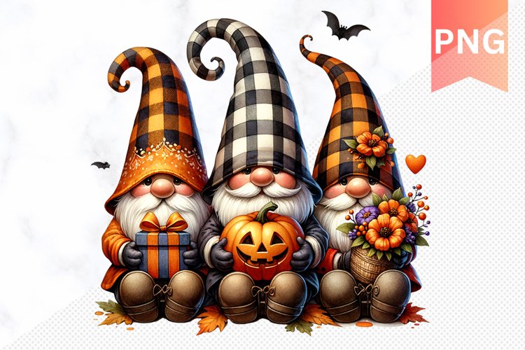 Halloween Gnome Sublimation - Clipart PNG Design