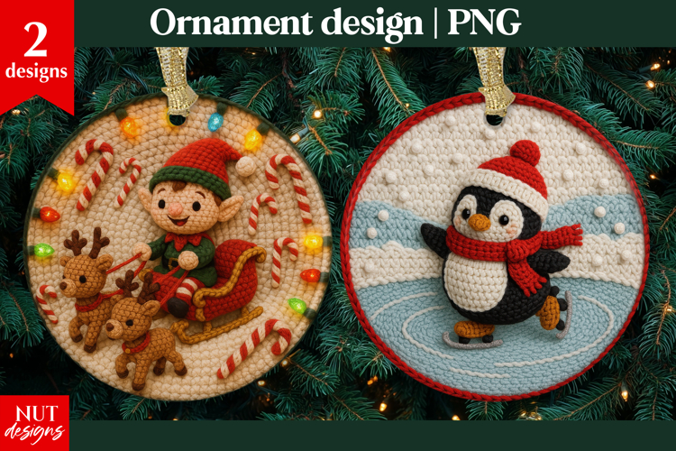 Christmas ornament Crochet animals, Elf & Penguin Christmas