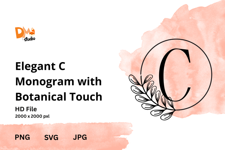 Elegant Monogram with Botanical Touch