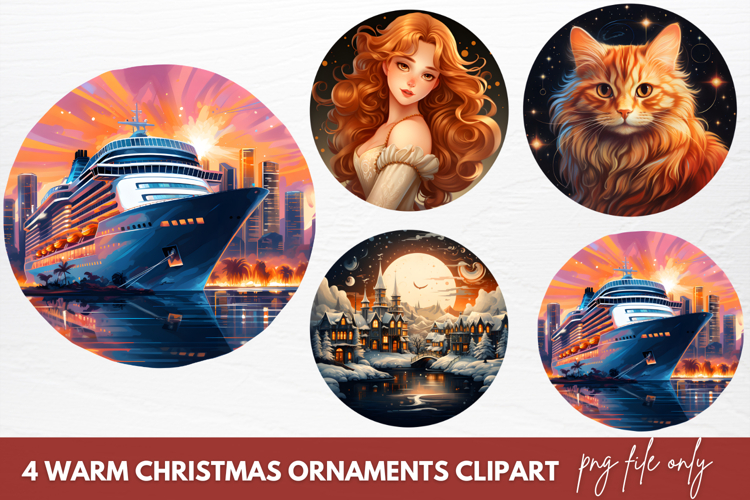 Christmas Ornaments Clipart Image 3